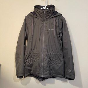 Columbia Omnitech Waterproof Fleece Lined Hooded Jacket